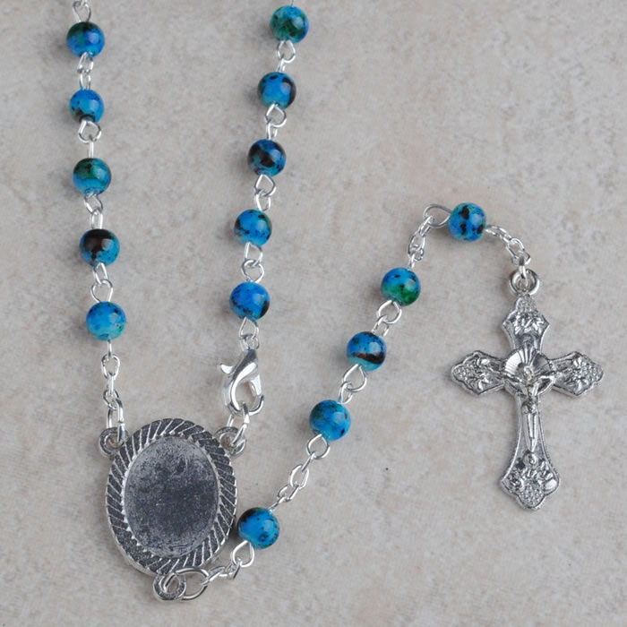 ,galss beads rosary